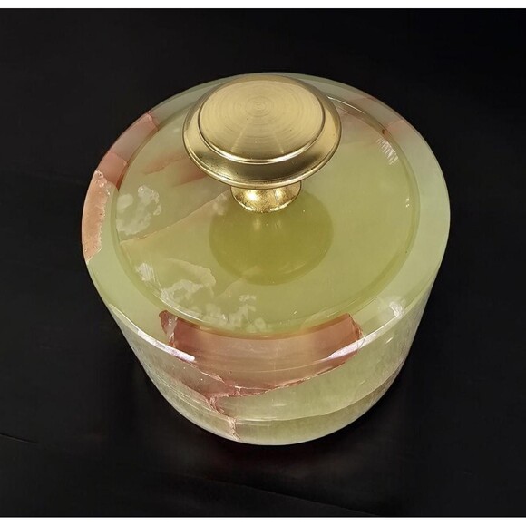 Onyx Green Salt Cellar, Pinch Bowl, Kitchen Pinch Pot, Salt & Pepper Cellars - Picture 2 of 8